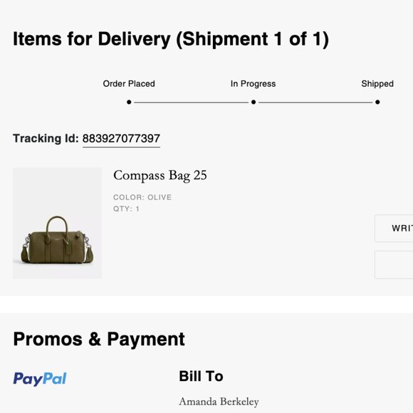 Coach Compass 25 in olive. Like new. Rare color.  No longer available. - Picture 16 of 16